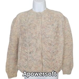 Hand Knit Pastel Marbled Cardigan